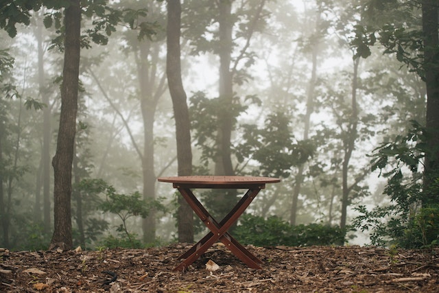 small outdoor table